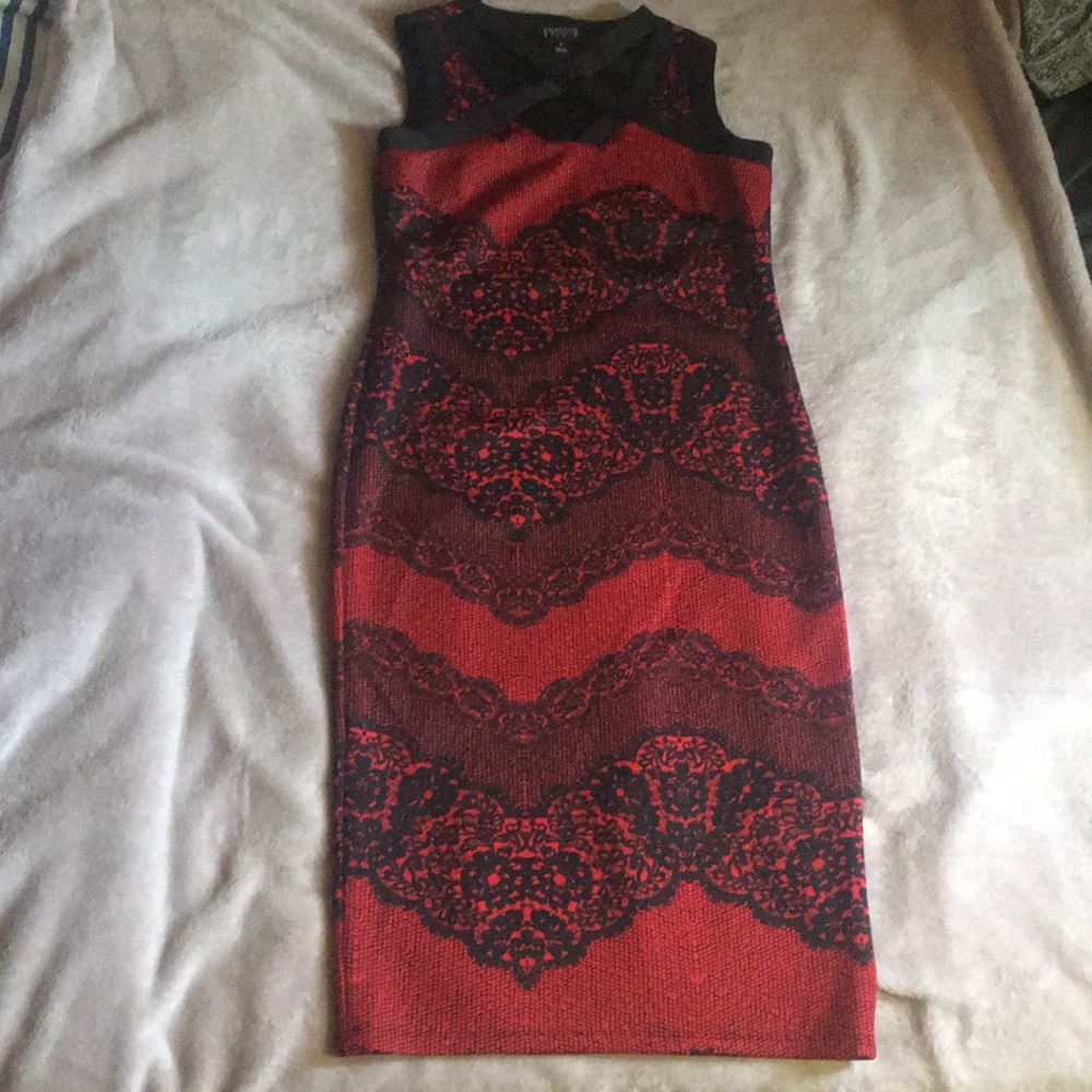 Black-Red Print Dress (Enfocus Studio)